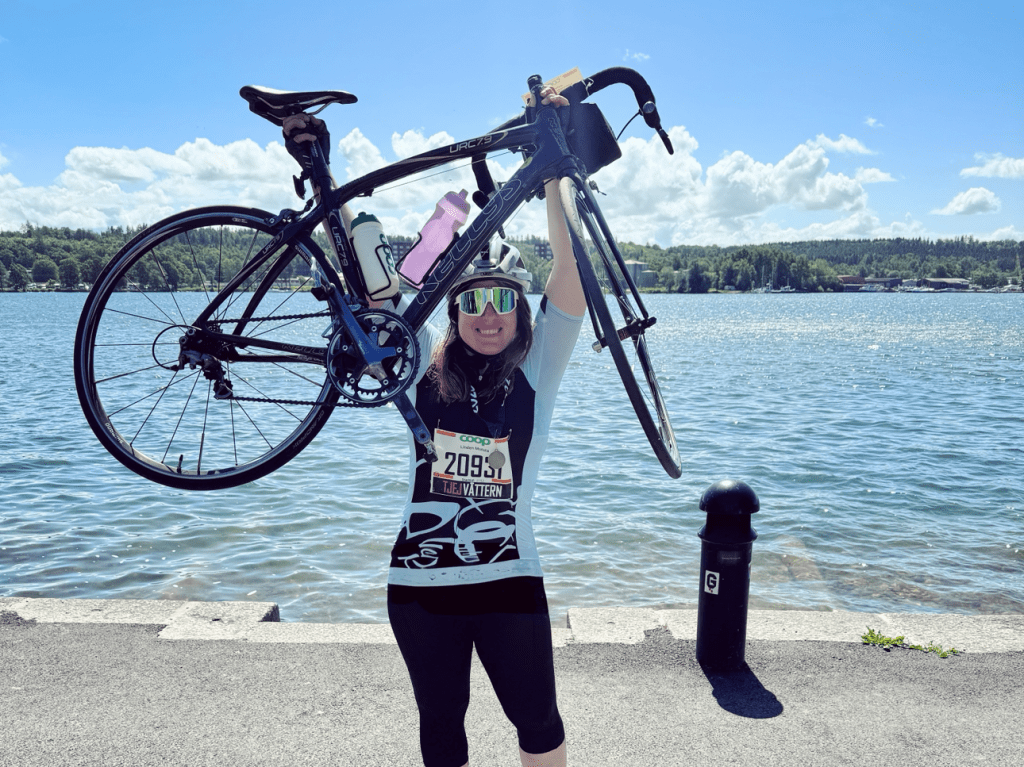 Så löste Jannika cykelhelgen med en hyrd cykelhållare